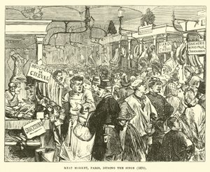 Mercato della carne, Parigi, durante l