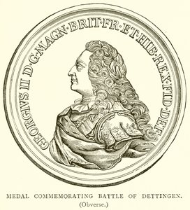 Medaglia Commemorativa della Battaglia di Dettingen (Dritto)
