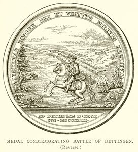 Medaglia Commemorativa della Battaglia di Dettingen (Rovescio)