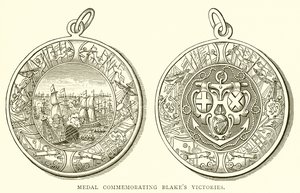 Medaglia commemorativa delle vittorie di Blake da English School