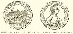 Medaglia commemorativa della cattura di Louisburg e Capo Bretone da English School