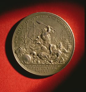 Medaglia commemorativa della Battaglia di La Hogue nel 1692 (metallo)