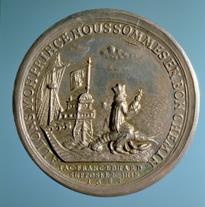 Medaglia commemorativa della nascita del Principe Giacomo (1688-1766), 1688 da English School