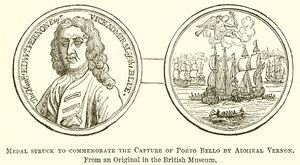 Medaglia coniata per commemorare la cattura di Porto Bello da parte dell