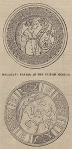 Piatti medievali, nel British Museum (incisione) da English School