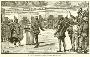 Incontro tra Pizarro e Atahualpa da English School
