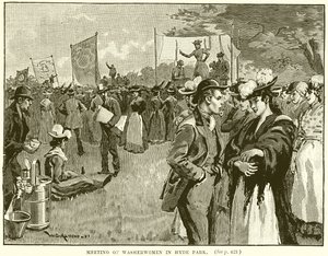 Riunione delle lavandaie a Hyde Park