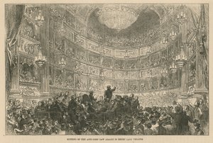 Riunione della Anti-Corn Law League al Drury Lane Theatre da English School