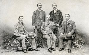 Membri della spedizione di soccorso di Emin Pasha di Sir Henry Morton Stanley, 1890 (incisione su legno)