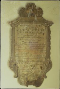 Memoriale a Thomas Duke, 1750 da English School
