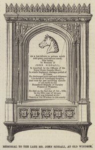 Memoriale al defunto signor John Siddall, a Old Windsor da English School