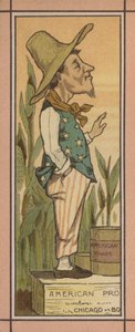 Illustrazione del menu: Cibo in scatola americano (litografia a colori) da English School