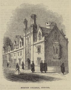 Merton College, Oxford (incisione) da English School