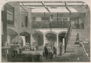 Cantine di vino di Messrs Gilbey in Titchfield Street da English School