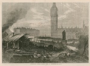 Lavori della Metropolitan District Railway a Westminster da English School