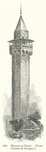 Minareto di Tunisi (incisione) da English School