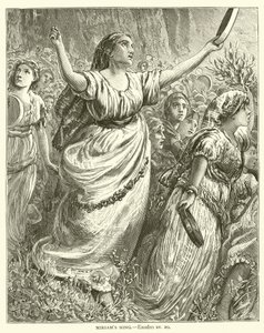 Il Canto di Miriam, Esodo, xv, 20 (incisione) da English School