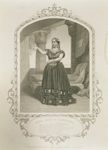 Miss Laura Addison come Imogene, in Cimbelino di William Shakespeare (1564-1616)