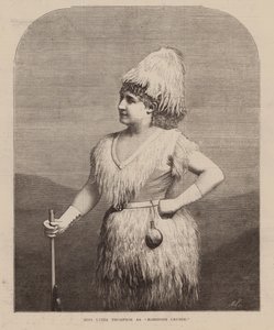 Miss Lydia Thompson come "Robinson Crusoe" (incisione) da English School
