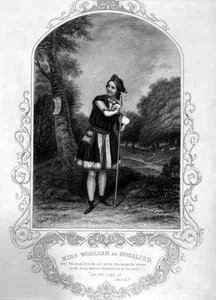 Miss Woolgar come Rosalind, Atto III Scena 2, in Come vi Piace, di William Shakespeare