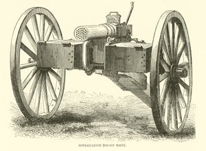Mitrailleuse, vista frontale, agosto 1870 da English School