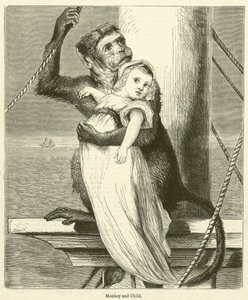 Scimmia e bambino (incisione)