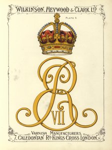 Monogramma del Re Edoardo VII (cromolitografia)
