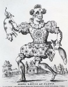 Mons. Louis come Clown, pubblicato da John Redington, 1860-1872 da English School