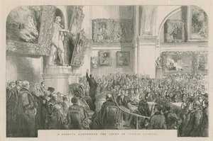 Monsieur Kossuth che si rivolge alla Corte del Consiglio Comune da English School