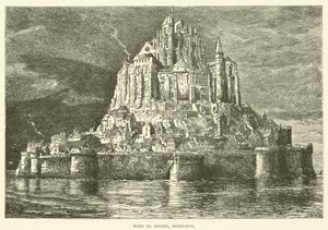 Mont St Michel, Normandia (incisione)