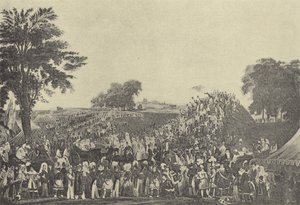 Cerimonia di Montem a Salt Hill, 1838 da English School
