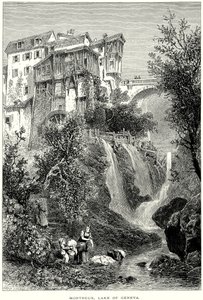 Montreux, Lago di Ginevra (incisione)