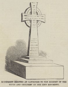 Monumento eretto a Cawnpore in Memoria delle Mogli e dei Bambini del 32° Reggimento da English School