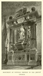 Monumento al Generale Farnese nella Chiesa dei Gesuiti da English School