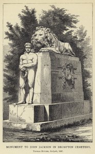 Monumento a John Jackson nel cimitero di Brompton, Thomas Butler, 1847 da English School