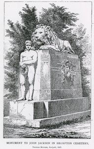 Monumento a John Jackson nel cimitero di Brompton