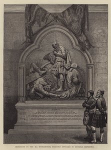 Monumento ai 42nd Highlanders, recentemente svelato nella Cattedrale di Dunkeld (incisione) da English School