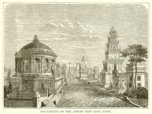 Monumenti sulla Via Appia vicino a Roma da English School