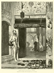 Santon moresco alla porta di una moschea da English School