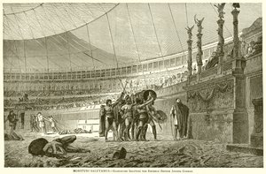 Morituri Salutamus.--Gladiatori che salutano l