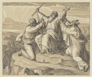 Le Mani di Mosè tenute in alto