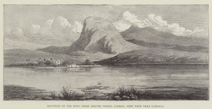 Montagna della Santa Croce (Stavro Vouni), Cipro, vista da vicino a Larnaca da English School