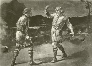 Mr Alexander come Macduff e Mr Irving come Macbeth (incisione) da English School