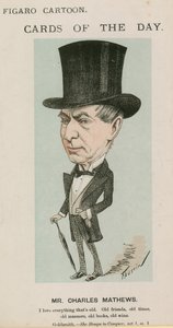 Mr Charles Mathews, caricatura