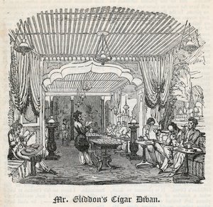 Il Cigar Divan di Mr Gliddon, King Street, Covent Garden da English School