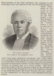 Il signor Gorell Barnes, nuovo giudice della Corte dell
