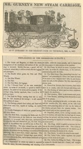 La nuova carrozza a vapore di Mr Gurney da English School