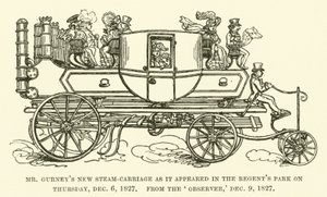 La nuova carrozza a vapore di Mr Gurney come apparve nel Regent