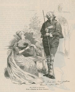 Mr Henry Irving, attore, come Malvolio da English School