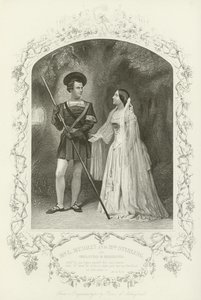 Mr L Murray e Mrs Stirling come Orlando e Rosalind, Come vi piace, Atto V, scena iv da English School